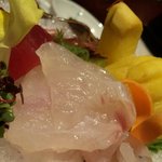 Kaiseki Chaya Kikuizumi - お刺身…よりマンゴー(？)でできた亀に目を奪われてしまった(笑)