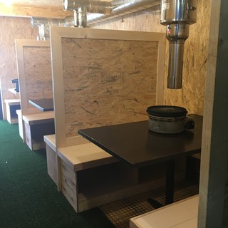 大衆焼肉屋、もちろん無煙ロースターなし
