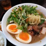 喜多方ラーメン 坂内 小法師 - 野菜たっぷり