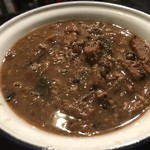 青空食堂 - 本日の堕天使かっきーさんのカレー(鯛出汁×宇和島ジャコ天とホタルイカのカレー)