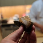 味あら井 - アオリイカ、萩の雲丹、海苔巻き