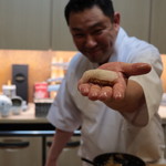 味あら井 - アオギスとズワイ蟹、雲丹、クエのシャリ鮨