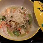 味あら井 - 蟹と鮑餡掛け