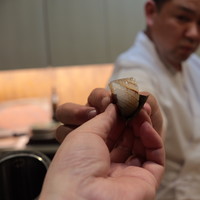 味あら井 - アオリイカ、萩の雲丹、海苔巻き