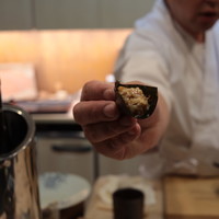 味あら井 - ズワイ蟹、雲丹、クエの海苔巻き