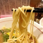 地球の中華そば - 白湯そば 麺リフトアップ