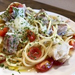 ナガタ店 - 自家製肉ソースとペコリーノチーズの特製パスタ