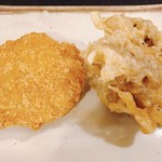 Nishidaya - ミンチカツと舞茸の天ぷら