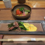 工房レストラン wakuden モーリ - 野菜盛合せと三種盛り