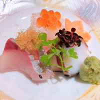 鮨隆 - 刺身3点盛 間八、蛸、平目