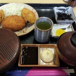 吉野御食事処 - 日替定食　(税込)500円　※受け取った状態(2019.4/中旬)