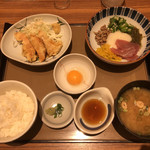 やよい軒 - ねばとろごはんと鶏天の定食
            ¥890