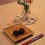 五龍館 - おやつコーナーで玉こんにゃくをいただきました。