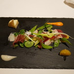 ア・ヴォートル・サンテ - ｲﾍﾞﾘｺﾍﾞﾘｮｰﾀ生ﾊﾑと季節の野菜