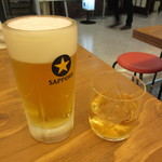 Akashi Nyuwarudo - 生ビール　480円+Tax　＆　白玉ウイスキー梅酒  480円+Tax