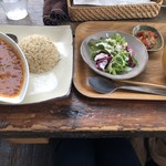 Cafe Cotatsu - Cカレーセット（トマトのスパイスカレー）ドリンク＆デザートセット1,200円