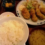 Nomikuidokoro Nishiyama - カキフライ定食800円