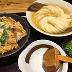 純愛うどん なでしこ - ひやかけうどん（￥600）・ミニカツ丼（￥540）