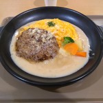 Juurokkoku Mai Omuraisu Ando Doria Semmontenomuraisutei - 特性クリームと牛肉100パーセントのハンバーグオムライス・780円がクーポンで100円引き♪