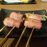居酒屋そら家 - かきベーコン串(280円)×2