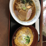 レストラン クッチーナ - セットメニュー（かつ丼＋ラーメン）