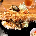 漁十八番 - 特製天丼¥1000