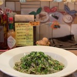 ナナイロパスタ - 釜揚げしらすと立川ウドの和風海苔パスタ ～海苔を練り込んだスパゲティ～ 1,080yen