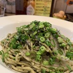 ナナイロパスタ - 釜揚げしらすと立川ウドの和風海苔パスタ ～海苔を練り込んだスパゲティ～ 1,080yen