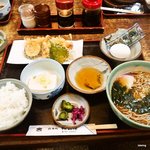 朝日屋 - 天ぷらそば定食＠１１００円