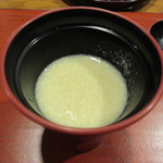 蕎麦　もり木 - アサリとタマネギのポタージュ？