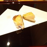 天ぷら たけうち - 糸島の原木椎茸と北海道のホタテ