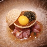 炭火割烹 白坂 - 鮪と雲丹の冷製