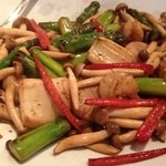 浜勢 - アスパラきのこ炒め