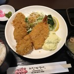 たなかつや - 開きえびヘレ定食(1000円)