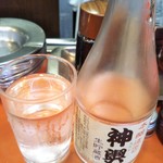丸吉飯店 - 日本酒冷酒 750円(税込)(2019年4月26日撮影)