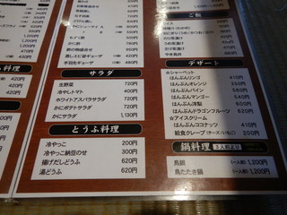 鳥辰 - メニュー