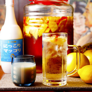 自家製のフルーツビネガーでサワー♪