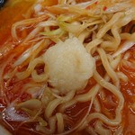 らーめん堂仙台っ子 - にんにくが合うスープだったもので。