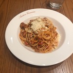 Antica Forneria by Elio - 豚ひき肉とレンズ豆の辛いソースモッツァレラチーズのパスタ