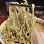 蓮爾 - 【2019.4.13】若干芯の残るカタメな茹で上げの極太麺‼️