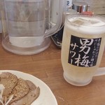 かるびラーメン - 2杯目はホッピー(380円)を。