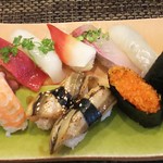 玄海鮨 - 竹 にぎり（１０００円）＋ヒラメ＋アナゴ＋カンピョウ巻