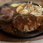 スパイシードラゴン - 料理写真:ハンバーグ+スパドラステーキ+デミグラスソース ¥1700