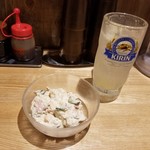 定食屋 石榴 - ポテトサラダと生レモンサワー