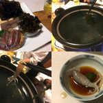 酒肴 新屋敷 - ワカメ めかぶ ホタルイカのしゃぶしゃぶ