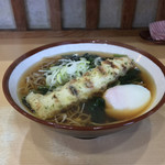そばの神田 東一屋 - アサソバビンボー！  
      朝そば＋ちくわ天！
