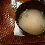 ガスト - ひれかつ丼のお味噌汁