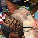 海の台所 たこつぼ - 刺身盛り合わせ（アコウ美味ぇぇぇ～♪）