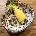 中国菜 火ノ鳥 - アイナメとズッキーニの花の蒸物