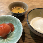 中国菜 火ノ鳥 - 杏仁豆腐とタピオカ団子の苺ソース